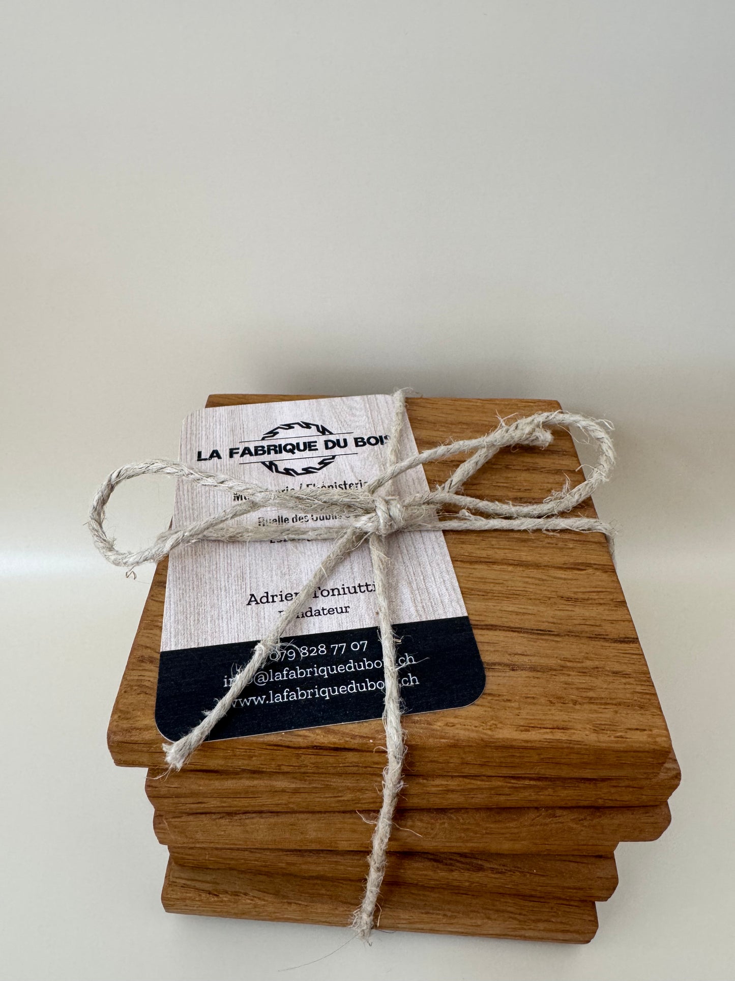 Dessous de verre en bois