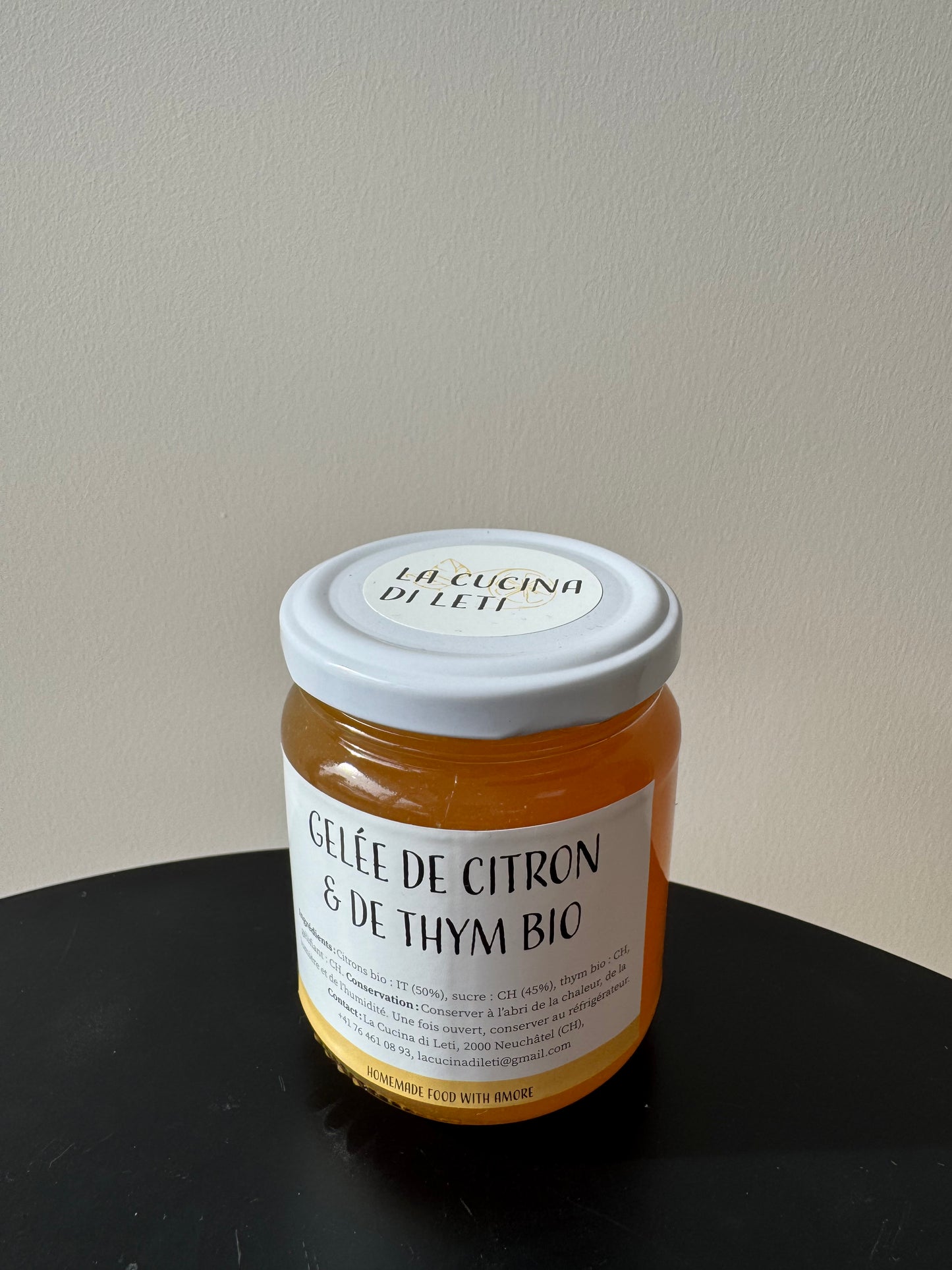 Gelée de citron et de thym BIO