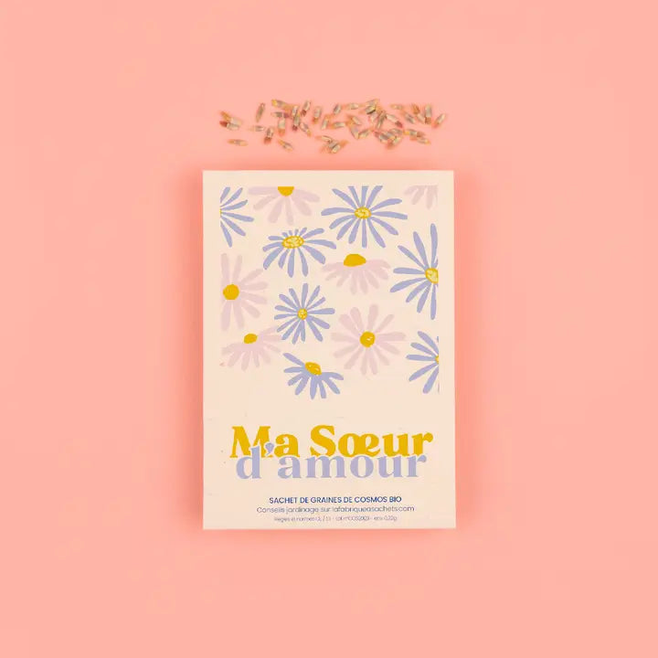 Ma soeur d’amour - Sachet de graines de Cosmos