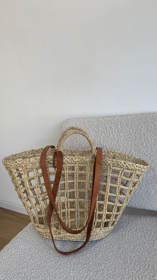 Sac avec anse en cuir