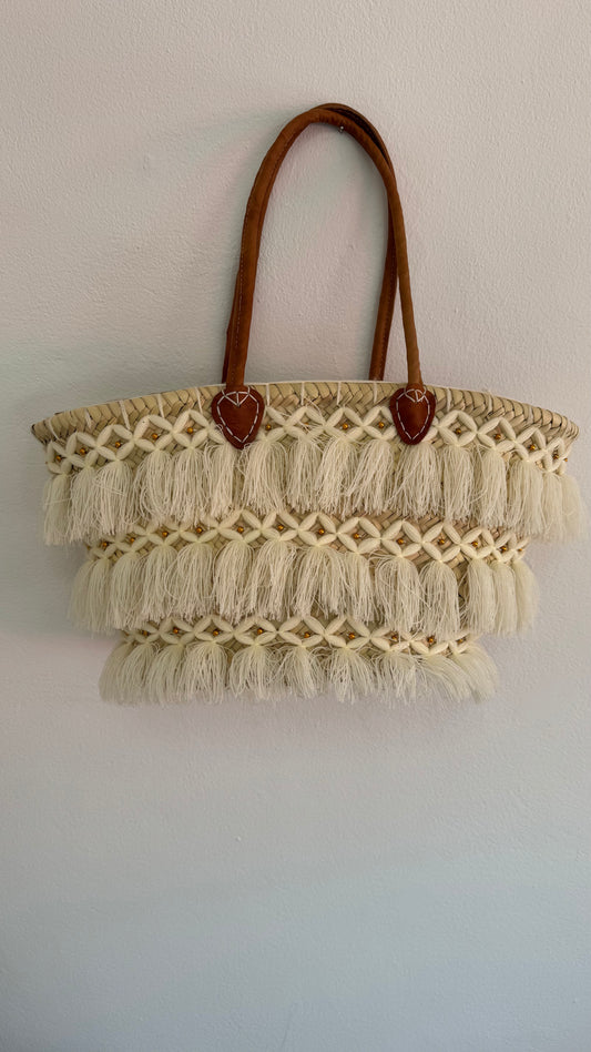Sac avec anses en cuir
